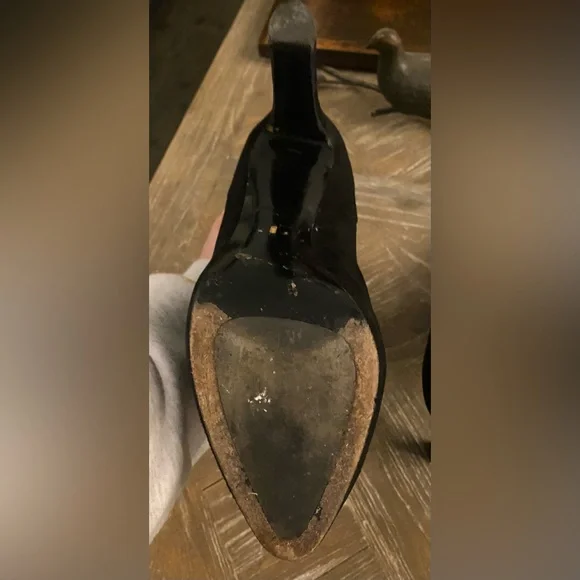 Prada Black Ankle Boots Suede Minimalist Design - Picture 5 of 9